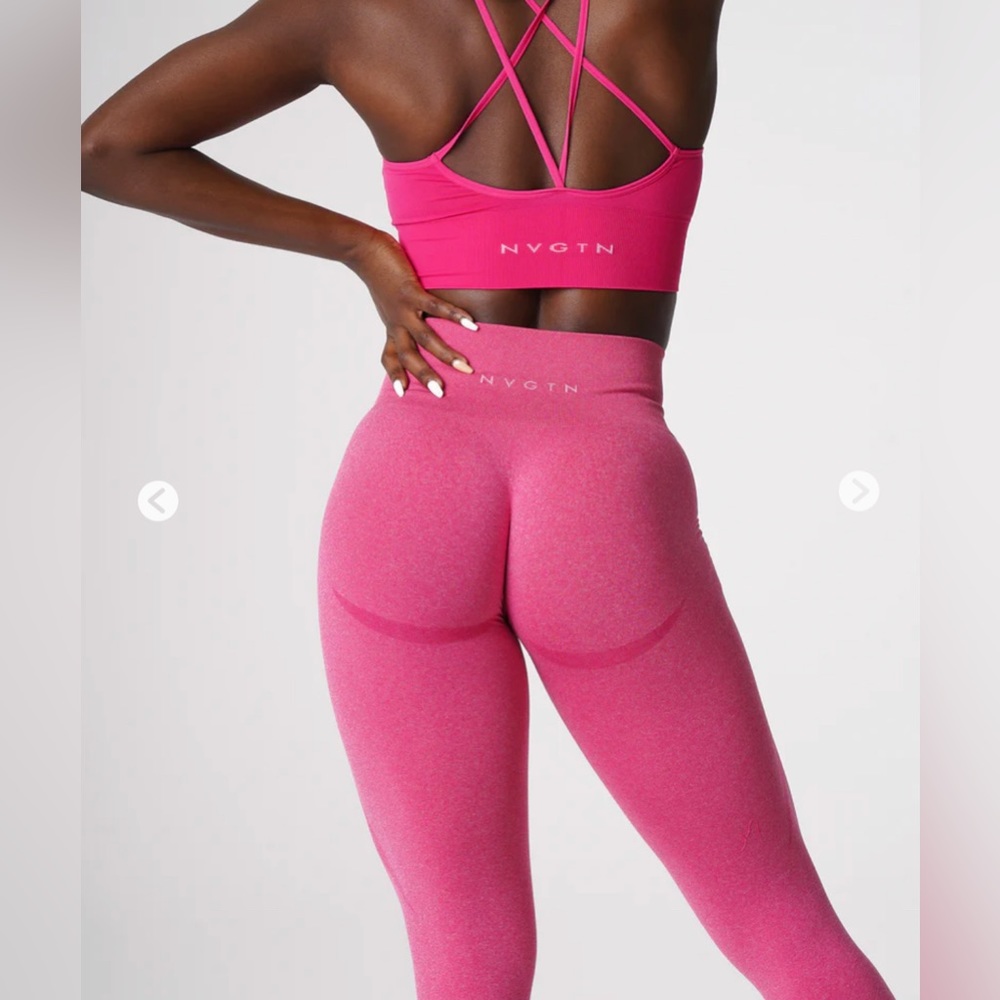 NVGTN Fuschia Contour Seamless Leggings. Size Medium